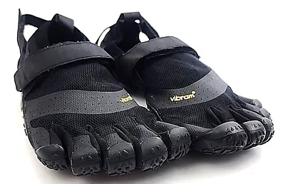 Vibram V-Aqua Five Fingers Black Water Walking Adj Strap Shoe Men Size 43/9.5-10 • $72