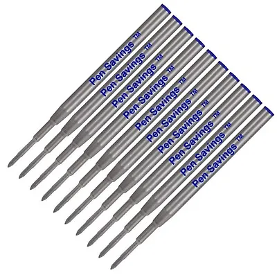 10 Ballpoint Refills For MONTBLANC PEN - Blue Medium Point • $17.95