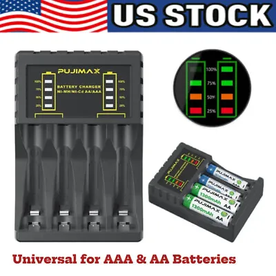 Intelligent Battery Charger 4 Slot For AA AAA NI-CD NI-MH Rechargeable Batteries • $5.98