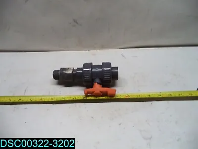 Lasco Schedule 80 PVC PN16 Ball Valve S6 DN 25-3/4  With 3/4  Female Adapter • $22.98