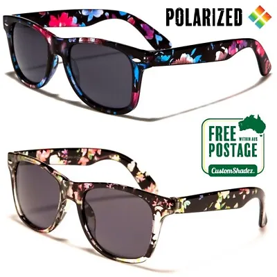 $14.95 • Buy Polarised Retro Sunglasses - Floral Printed Frame - Polarized Lens UV400