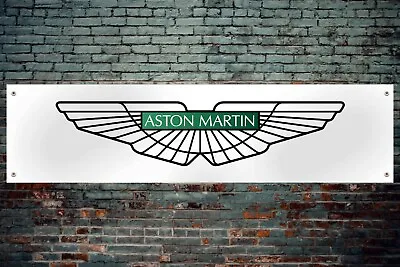 £9.30 • Buy Aston Martin Logo Wings Banner Garage Workshop Sign PVC Trackside Display
