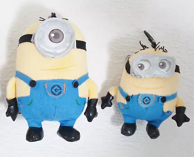 Plush Despicable Me Minions With Clip & Zippered Pouch Lot Of 2 • $8