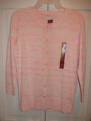 Merona Peach Button Front Sweater Size S • $15.99