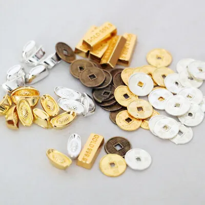 1:12 Scale Dollhouse  Miniature Gold Bar Copper Coins Silver Dollar Accessories • $3.99