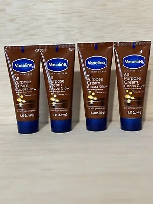 Lot Of 4-Vaseline Intensive Care All Purpose Cream Cocoa Glow 1.41 Oz Ea • $9.95