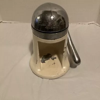 Vintage Rival Juice-O-mat White Chrome Art Deco Single Action Lever Juicer • $50