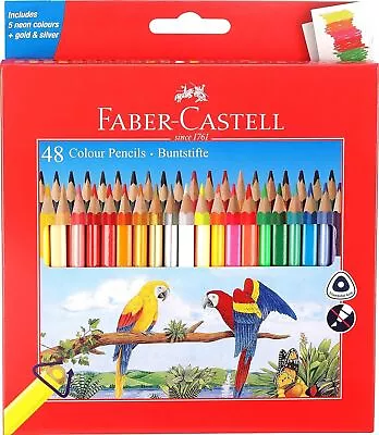 Faber-Castell 48 Triangular Colour Pencils Multicolor ( Free Shipping World) • $26.21