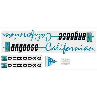 Mongoose - 1987 Californian For Chrome Frame Decal Set - Old School Bmx • $60.50