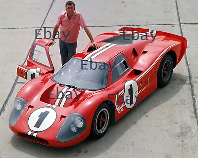 1967 Ford GT40 Mark IV & Carroll Shelby 8 X 10 Photo Reprint • $16.50