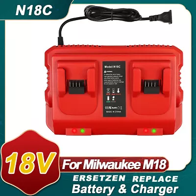 Rapid Battery Charger For Milwaukee M18 Charger Dual Bay Simultaneous Lithium18V • $75