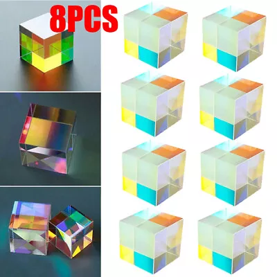 8PC Optical Glass X-cube Dichroic Cube Prism RGB Combiner Splitter Novelty Gift • $29.99