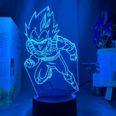 3D LED Illusion Goku Dragon Ball Z USB 7Color Night Light Lamp Bedroom • $19.99