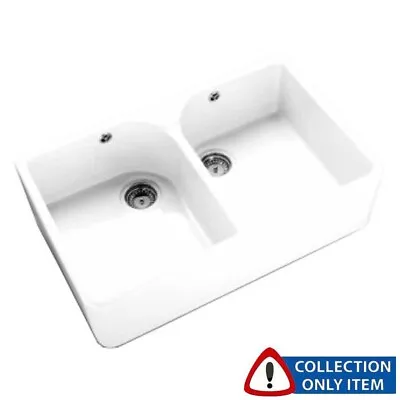 Villeroy & Boch Farmhouse 90 2.0 Bowl White Ceramic Kitchen Sink - NO WASTE • £150