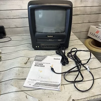 Symphonic SC3909 9  TV Retro CRT TV/VCR Combo Tested And Working No Remote • $105