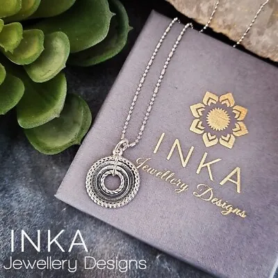 Inka 925 Sterling Silver 18  Ball Bead Necklace With 925 Decorative Pendant • $25.26