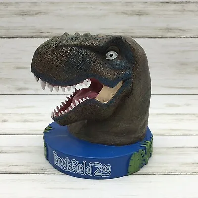 2013 Brookfield Zoo Tyrannosaurus Rex Dinosaur Figure Head Bank Resin Rinco • $26.95