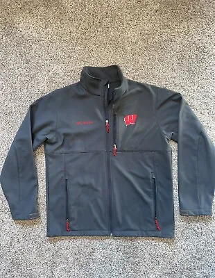 Columbia Men’s Large Soft Shell Full Zip Jacket UW Wisconsin Badgers Embroidered • $24.99