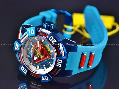 Invicta Men's 52mm DC Comics SUPERMAN LE AUTOMATIC Red Blue Glass Fiber SS Watch • $84.99