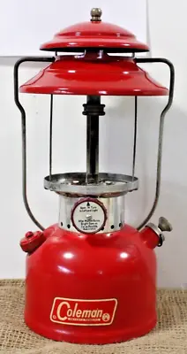 Coleman 200A 200 A Red Single Mantle Lantern 5/67 Vintage Camp USA Parts Repair • $49.95
