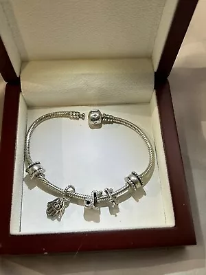 Authentic Pandora 925 Sterling Silver With Charms!!!! • $68.74