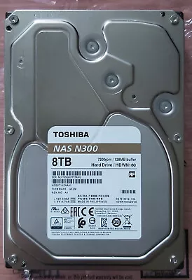 Toshiba NAS N300 SATA III 3.5 Inch 8TB HDD HDWN180 / HDWG180 • £82.50