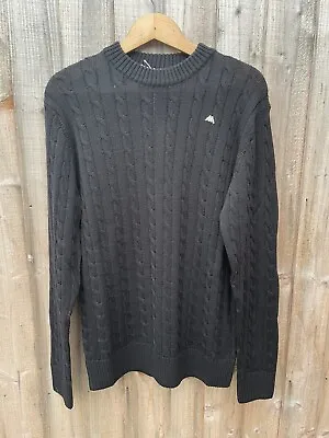 Robe Di Kappa Cable Knit Jumper Black Medium Brand New With Tags 80’s Casuals • £35