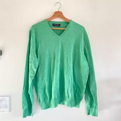 Brooks Brothers Green V Neck Sweater Size Large • $22
