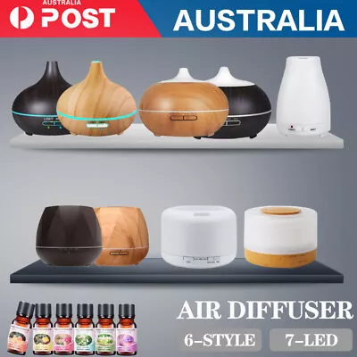 $18.99 • Buy Aromatherapy Diffuser Aroma Essential Oil Ultrasonic Air Humidifier Mist 7 LED