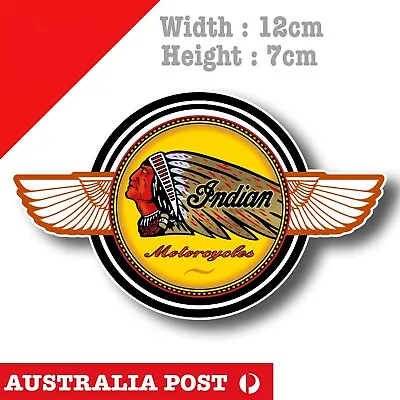 Indian Logo Motorcycle Wing  Fuel Tank Helmet Sticker • $6.85