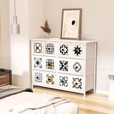 Levede 6 Chest Of Drawers Storage Cabinet Tower Retro Dresser Vintage White • $103.99