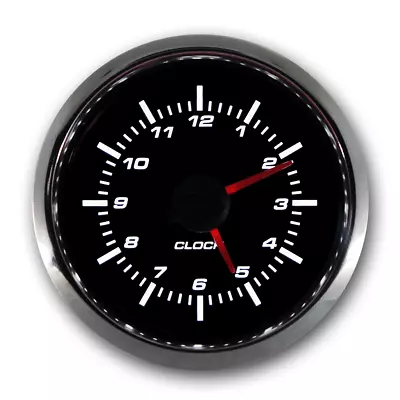 MGS 52mm 2-1/16  Electrical Clock Gauge 12 Hour Format White LED • $39.59