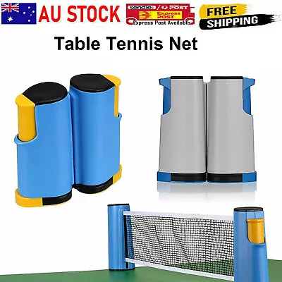 $21.99 • Buy Table Tennis Net Portable Rack Retractable Adjustable Table Tennis Net And Post