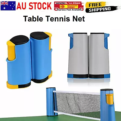 Table Tennis Net Portable Rack Retractable Adjustable Table Tennis Net And Post • $20.99