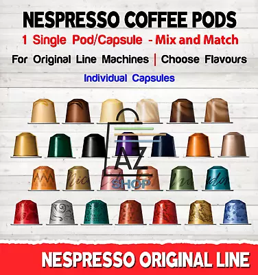 $7.95 • Buy Nespresso Coffee Single 1 Pod Capsule Original Line Machine MIX & MATCH FLAVOURS