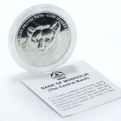 Mongolia 500 Togrog Wildlife Protection Series Gobi Bear Proof Silver Coin 2006 • $113.55