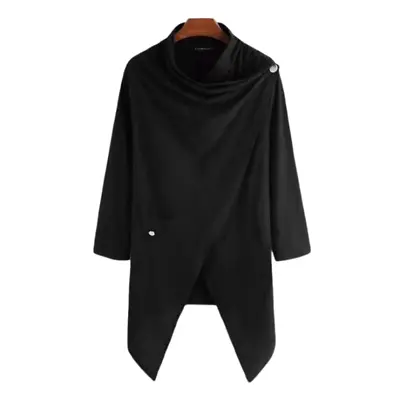 Men's Capes Irregular Blouses Mid-length Trench Coats Casual Long Sleeve Tops • $27.08