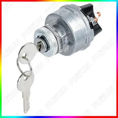 1x Universal Engine Ignition Rotary Switch 2 W/ Keys 4 Position On Off Start ACC • $13.40