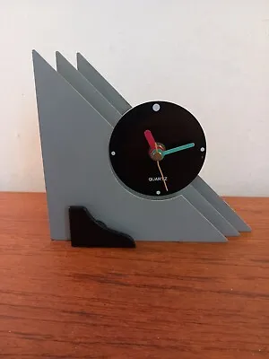 Quartz Memphis Milano Table Clock Postmodern 1980s • $80.82