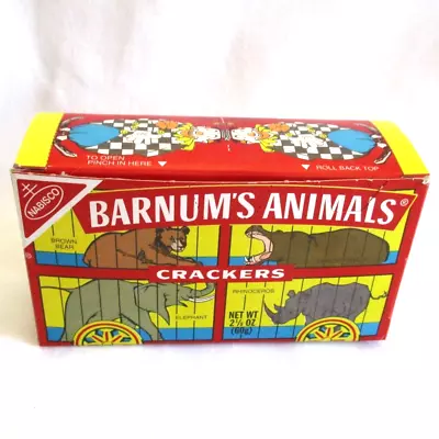 Vintage Nabisco Barnum’s Animal Crackers Red Box Caged With Clown Empty • $24.95