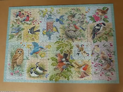 1000 Piece Jigsaw Puzzle Garden Birds Through The Seasons • £1.50