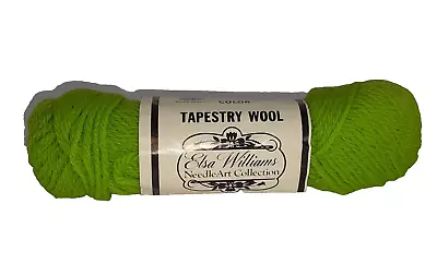 Elsa Williams Needlepoint Yarn Wool 40 Yard Skein #N445 Lime Green Made In USA • $4.99