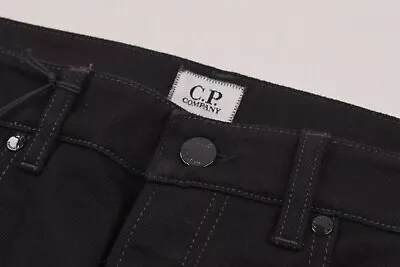 C.P. Company NWT Jeans Size 32 Slim Mean Fit Solid Black Cotton Blend Denim • $149.99