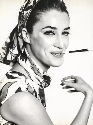 $189.14 • Buy 1960s Vintage RICHARD AVEDON Female Fashion Danny Weil Smoking Duotone Photo Art