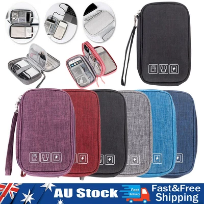 $10.55 • Buy Electronic Accessories Cable Bag Organizer Travel Pouch Storage Cases Charger AU