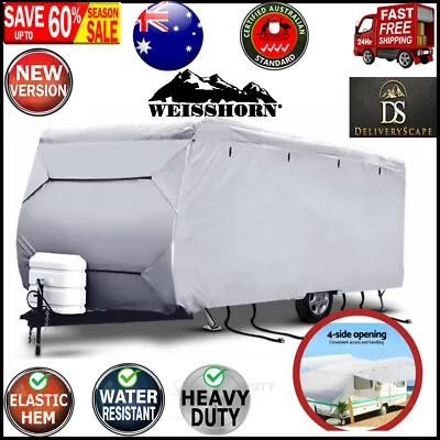 16-18FT Open Caravan Campervan Cover Straps Pop Top UV Waterproof Heavy Duty • $124.19
