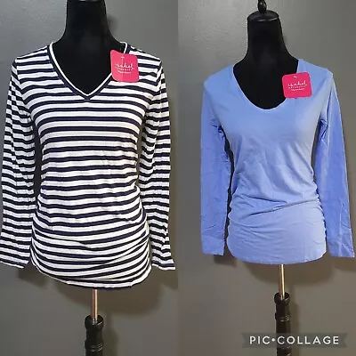 Isabel Maternity Long Sleeve Shirt Lot Of 2 NWT • $13