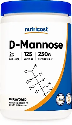 Nutricost D-Mannose Powder 250 GMS 2g Serving Non-GMO Gluten Free • $25.99