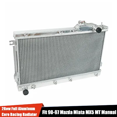 Core Racing Radiator Full Aluminum 2 Row For 1990-1997 Mazda Miata MX5 MT Manual • $102.99