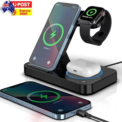 Foldable 3 In 1 Wireless Charger Station Fast Charging For Samsung IPhone 14 13 • $26.59
